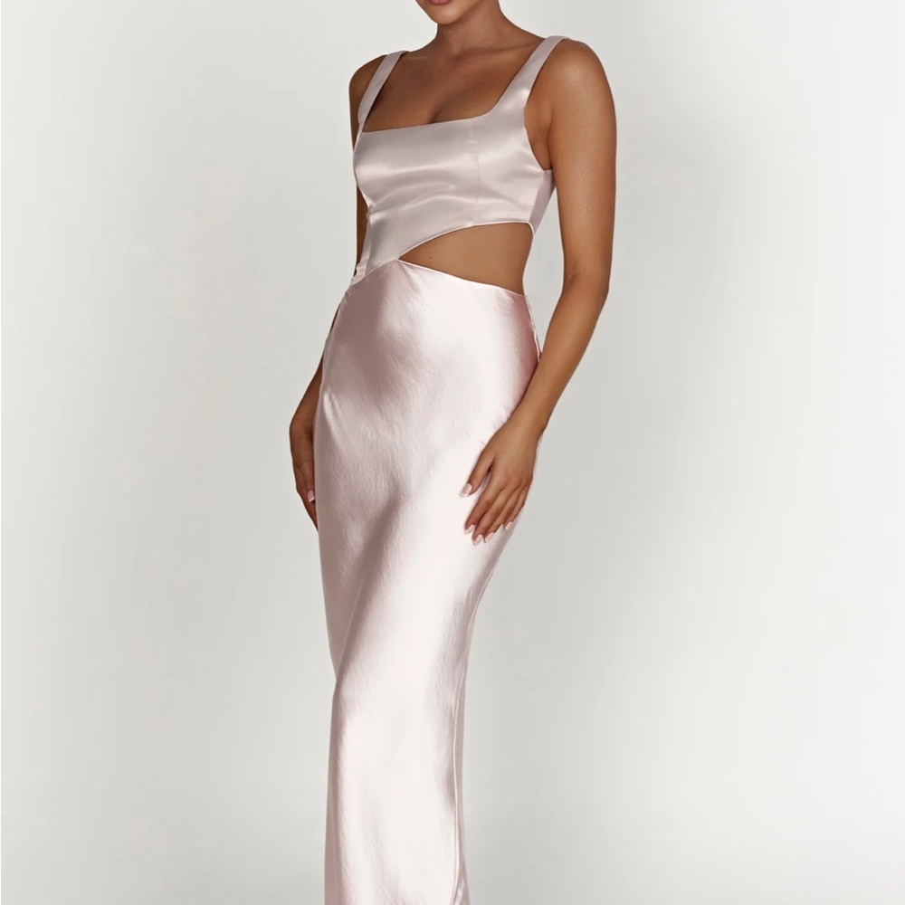 Meshki Gianna Maxi Dress two toned blush pink